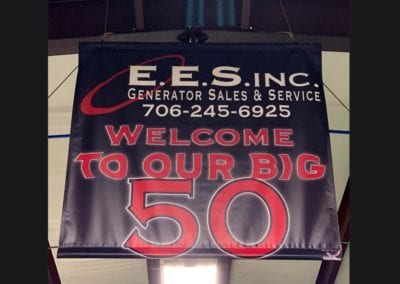 E.E.S. Inc. | red and black banner celebrating 50 years